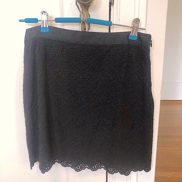 Jcrew Black Lace Skirt - Picture 1 of 5